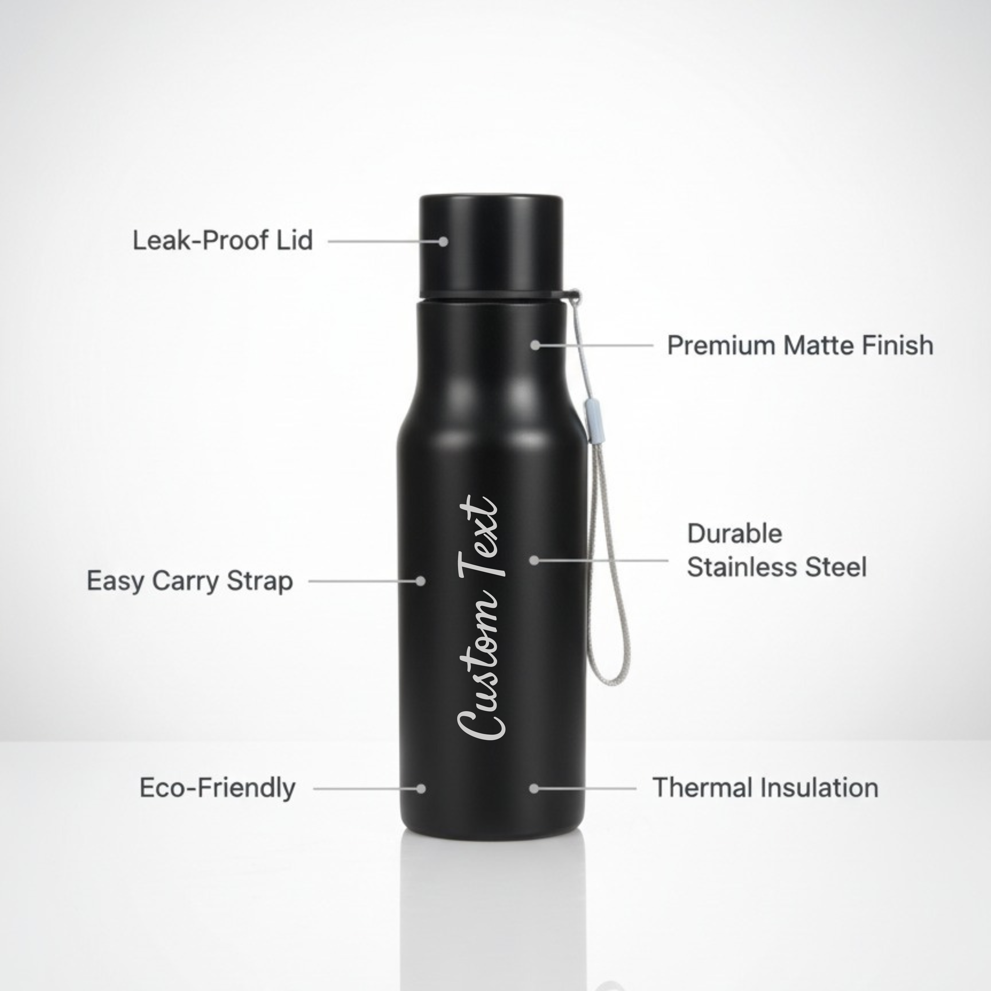Black Stainless Steel Bottle