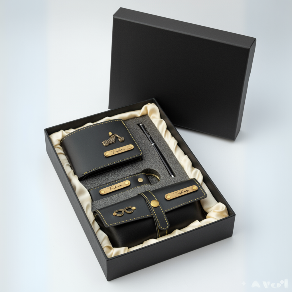 Luxury Leather Gift Set – 4-Piece Premium Hamper