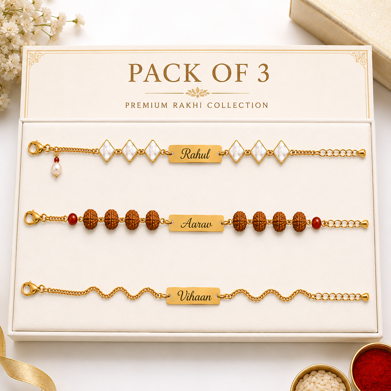 Custom Engraved Name Rakhi
