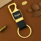 Personalized Gold-Plated Keychain with Name – Custom Engraved
