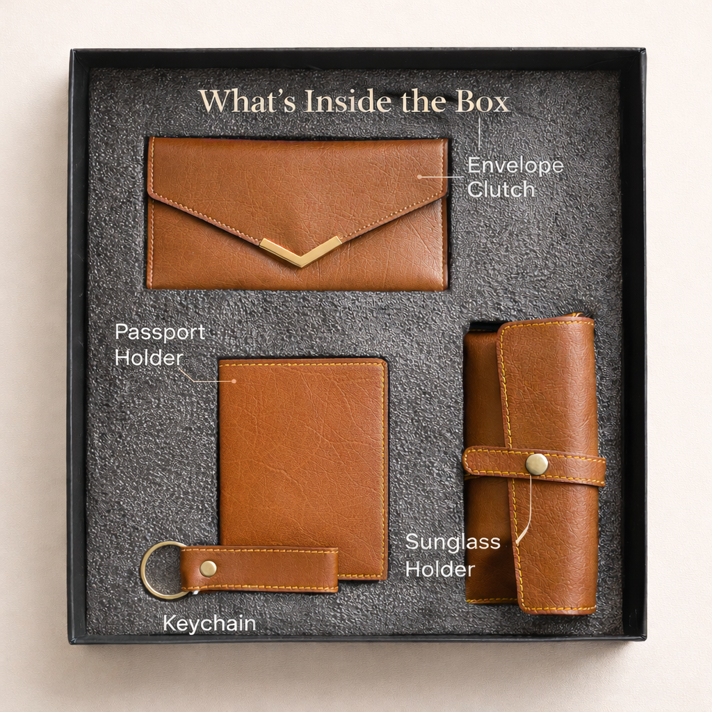 Luxury faux Leather Gift Set – 5-Piece Premium Hamper