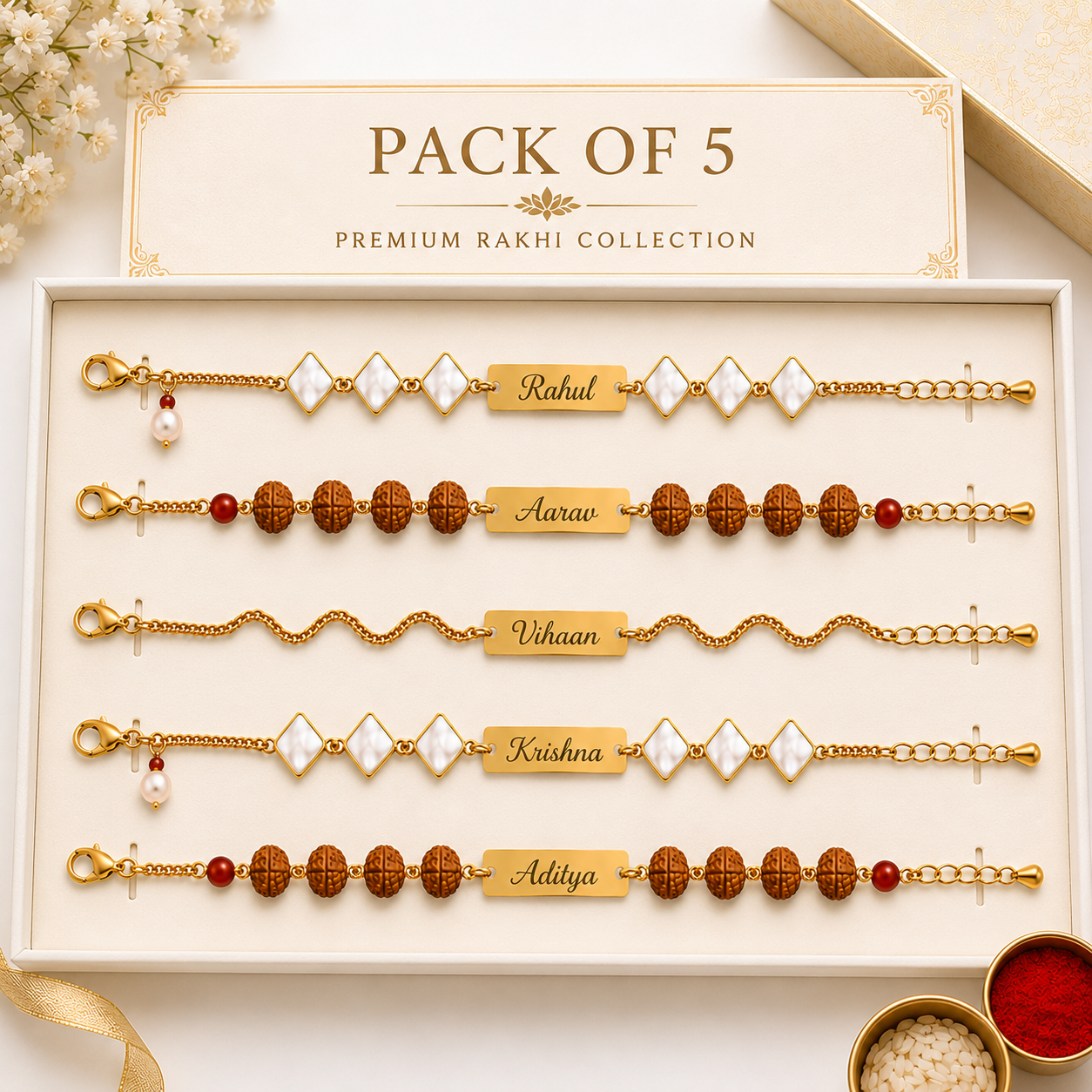 Custom Engraved Name Rakhi