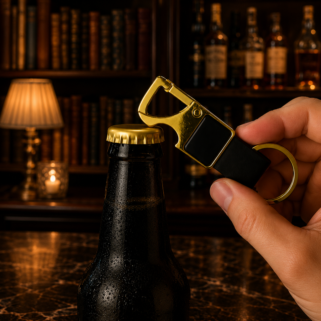 Personalized Gold-Plated Keychain with Name – Custom Engraved