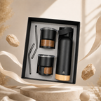 Personalised Elite Matte Black/Wooden | 3-in-1 Set